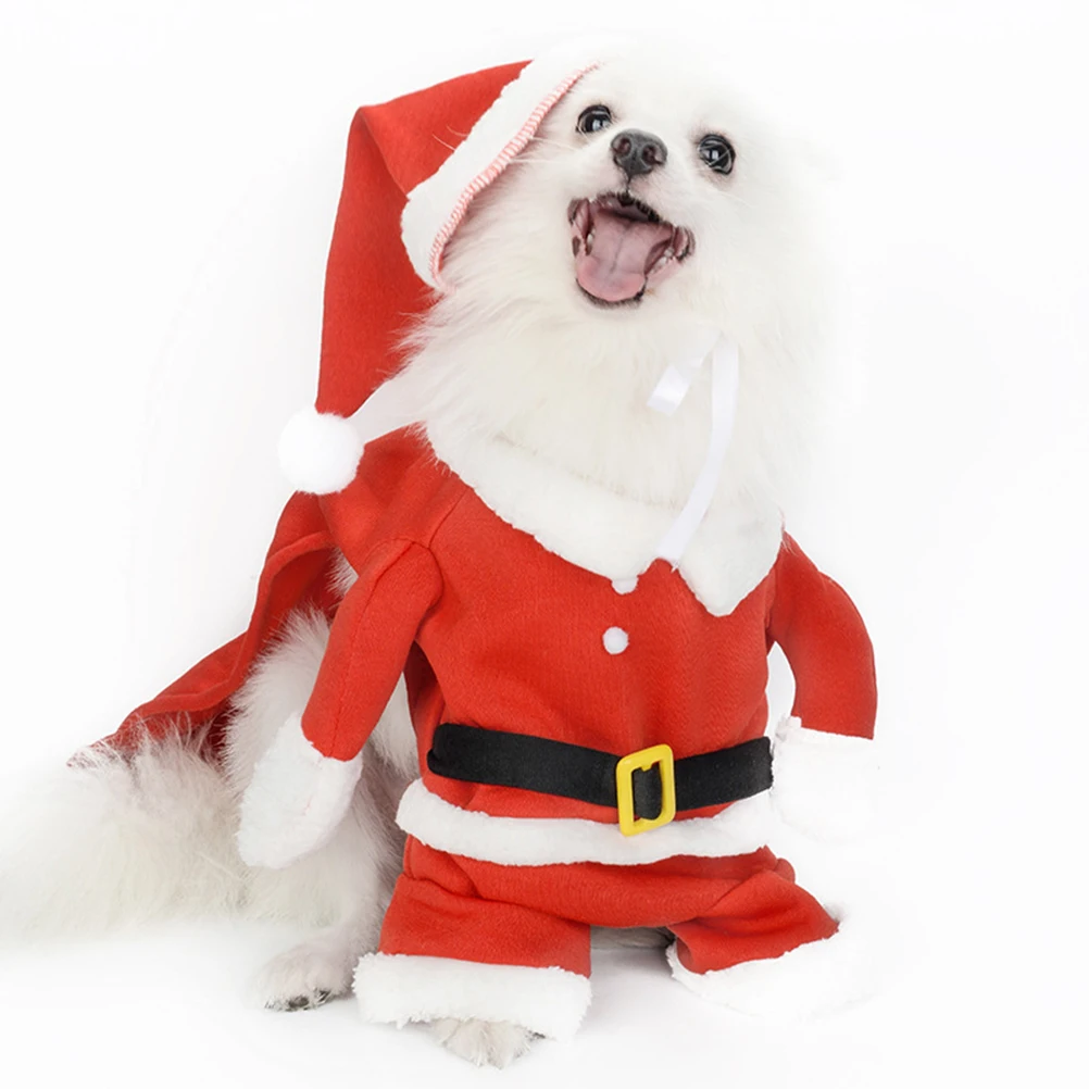 

1 set 1 Set Pet Dog Clothes Christmas Coat Santa Claus Cloak Durable Fashion Design Comfortable Fit Warmth Protection Xs