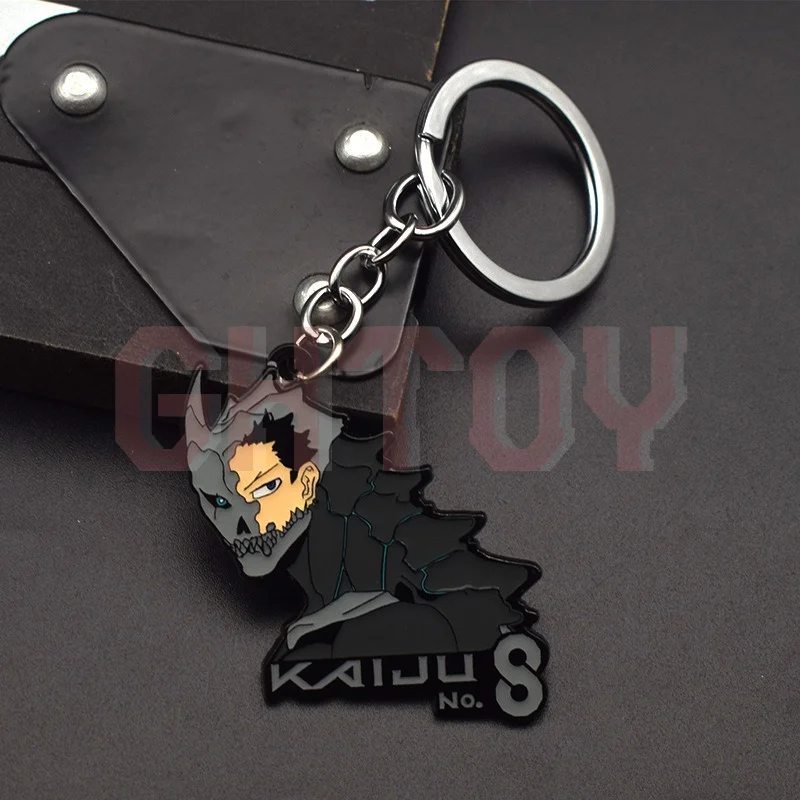 

5cm/1.96in Anime Character Peripherys Monster No. 8 Keychain Mini Cool Backpack Pendant Metal Necklace Decorative Pendants Gifts