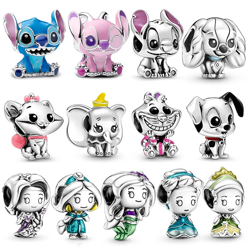 

Disney 925 Sterling Silver Charms Princess Dog Series Pendant Beads For Original Women Bracelet Bangle DIY Jewelry Gifts Dangle