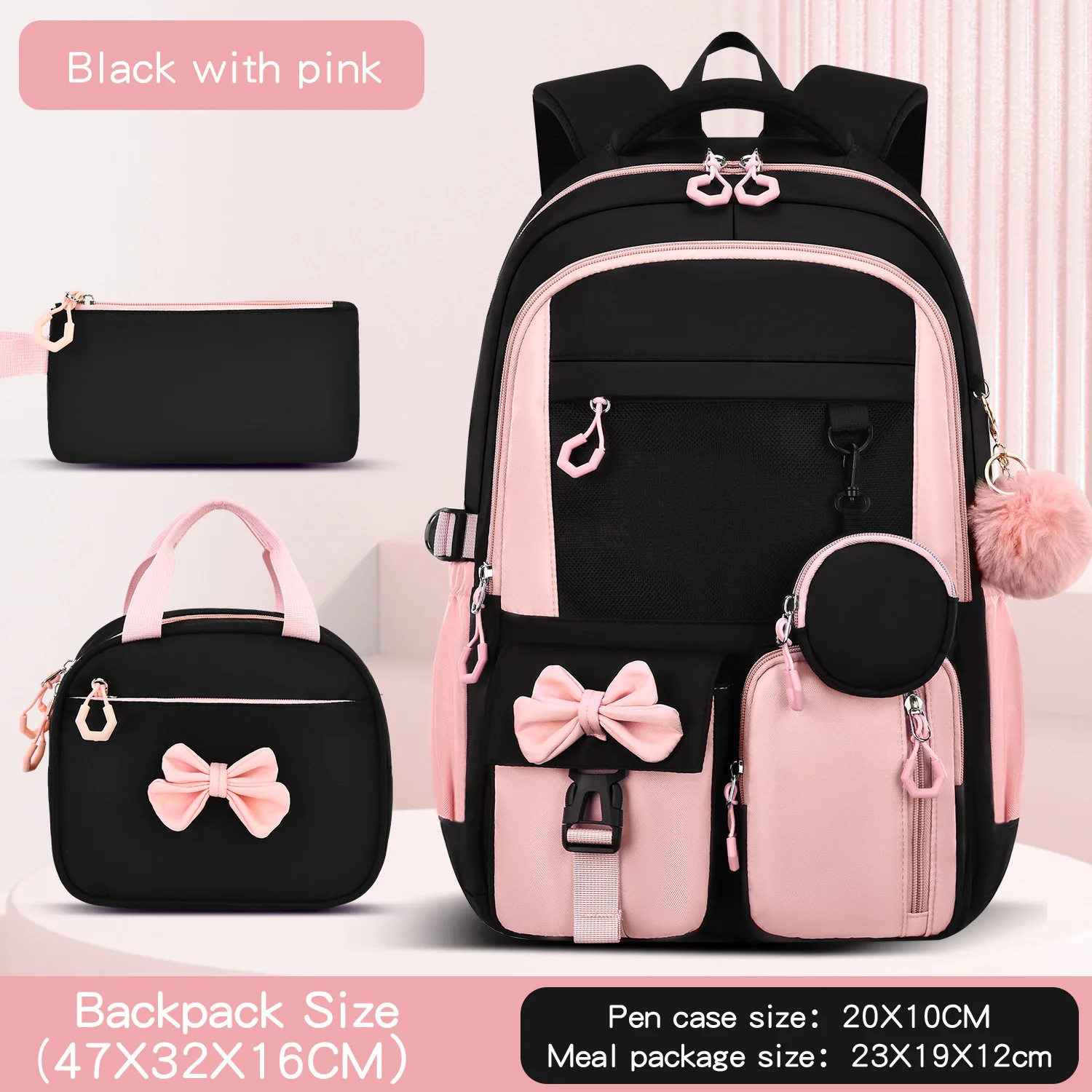 Children School Bags Set Girls Large Schoolbag Kawaii Primary School Backpack Kids Book Bag Waterproof Laptop Travel Rucksack view 6