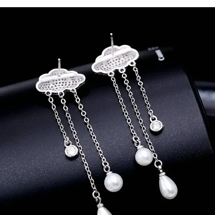 

New Fashion Jewellery pure desire Earrings Micro-inlaid zircon weather cloud Crystal from Austrian Wholesale Fine Jewelry Woman