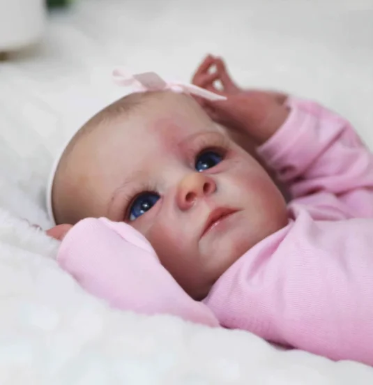 16 inch Reborn Baby Doll Princess Birthday Gift Silicone Vinyl Finished Painted Collectible  Art Collection Doll Gift For Girls