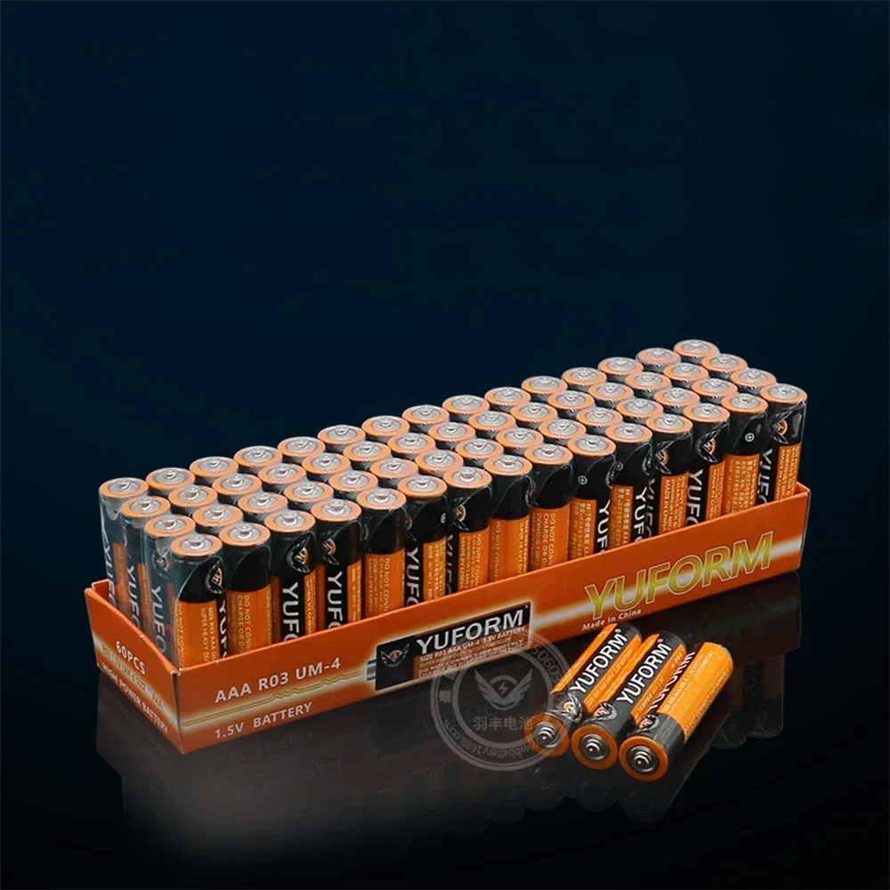 

Actual capacity 1.5VAAA disposable carbon dry battery, suitable for LED lights, toys, Mp3 cameras, flashlights, razors, CD playe