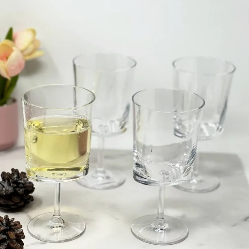 

4 овальных ореола, 12 унций, пластиковые бокалы для вина, небьющиеся красные, белые чашки для вина, многоразовые небьющиеся чашки для уличного вечеринки, домашнего бара, набор посуды для напитков