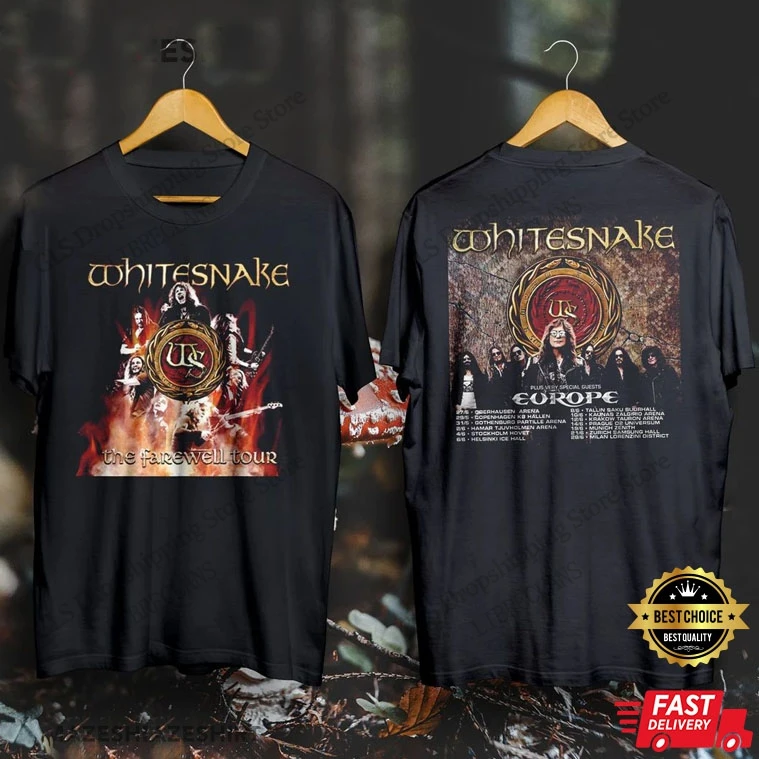 New Heavy Metal Rock Whitesnake Band 3D Printed T-shirt Men Women Fashion Hip Hop Short Sleeve Tops Tees Men clothing Oversized
