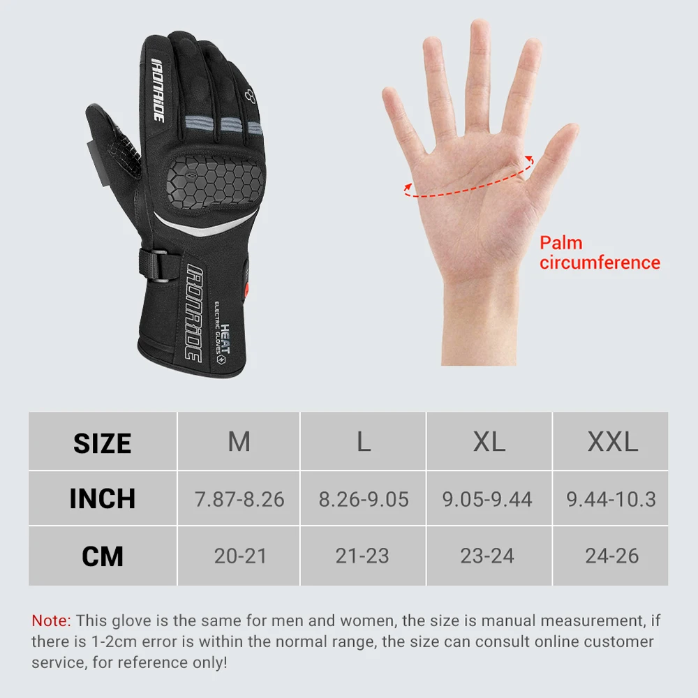 Winter Beheizte Handschuhe Wasserdicht Beheizte Moto Handschuhe 3000mah Wiederaufladbare Motorrad Selbst Heizung Handschuhe Männer
