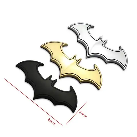 1PC 3D Bat Form Auto Aufkleber Coole Metall Auto Logo Emblem Aufkleber Aufkleber Motorrad Autos Auto Styling Zubehör
