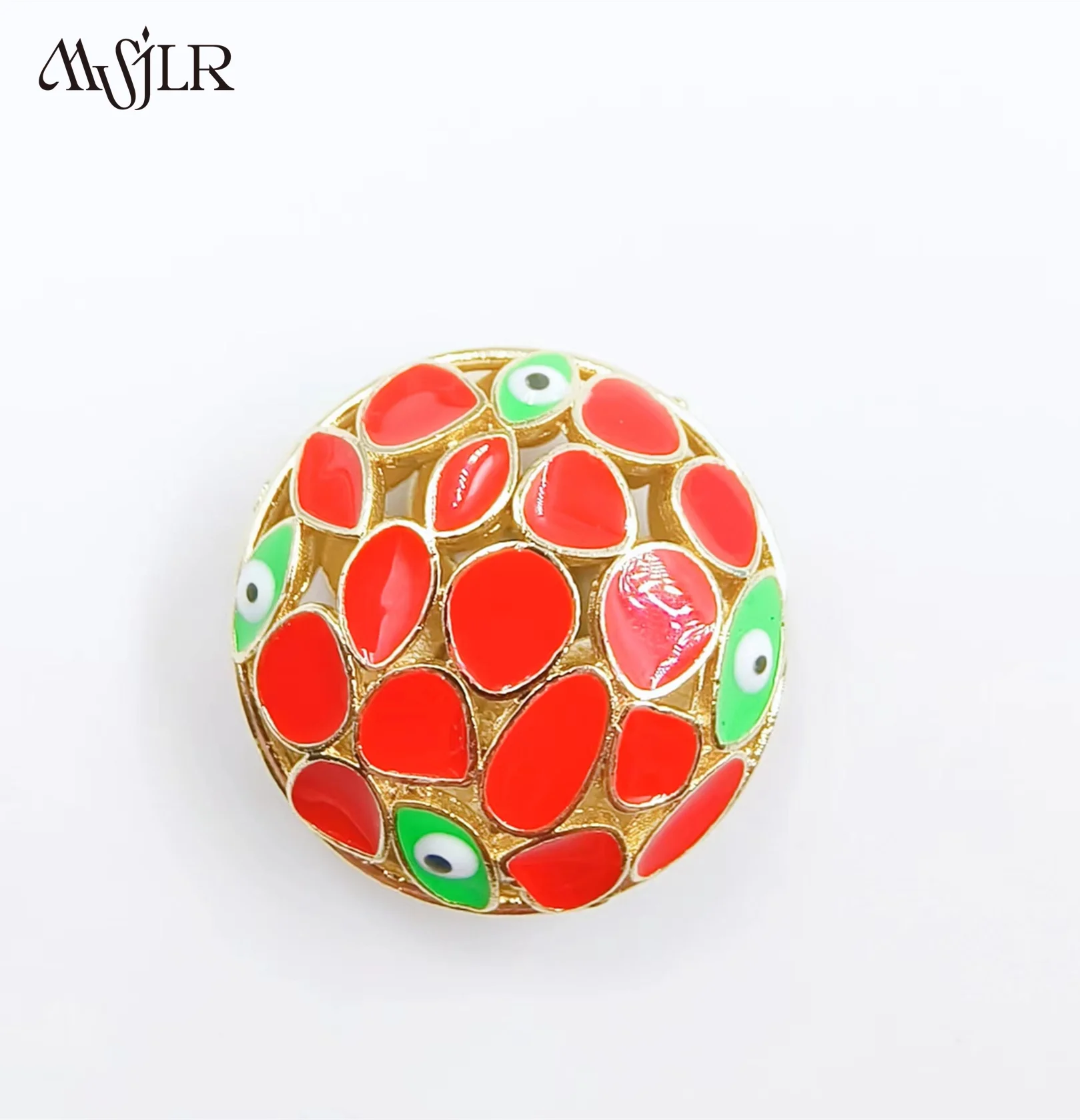 MJF014  2023  Bohemia Style Enamel Women Jewelry Accessory Spacer Beads Round Shape Wedding Party Colorful And Lovely Anime