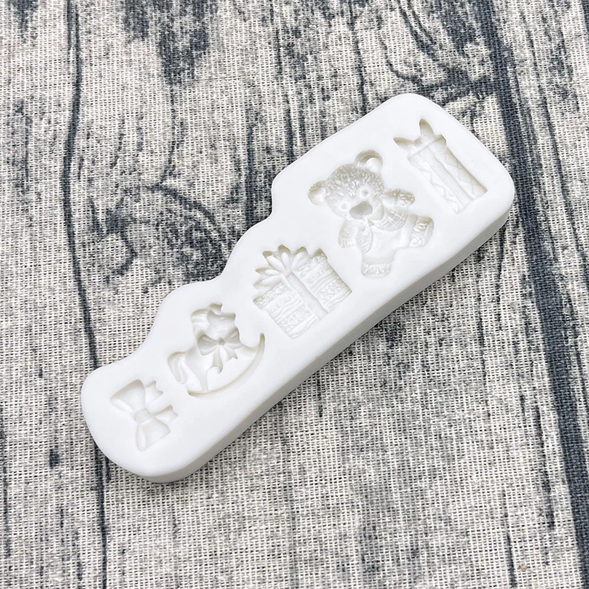 Bear Rocking Horse Silicone Mold Sugarcraft Cupcake Baking Mold Fondant Cake Decorating Tools