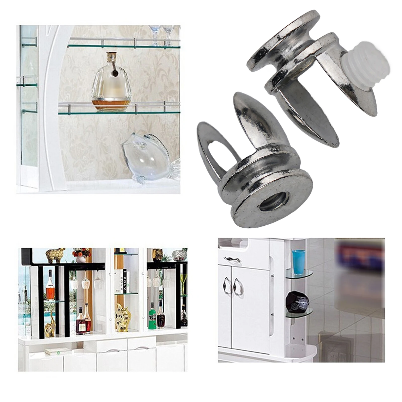 

4pcs Adjustable Shelf Support Clamp Clip For 5mm-8mm Thick Glass Partition Holder Glass Shelf Support Brackets Hardware