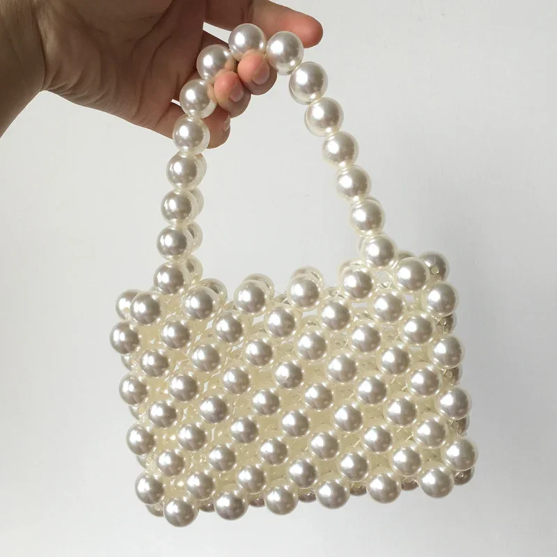 

Модные Простые плетеные вручную сумки из бисера для женщин Bolsa Женская Изысканная сумка в иностранном стиле новинка искусственная сумка