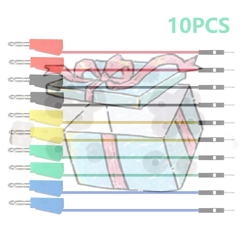 

【CCA】1 комплект P1532: силиконовый соединительный кабель Dupont (штекер) - штабелируемый банановый штекер, провод 26AWG для макетных плат и электронных проектов DIY