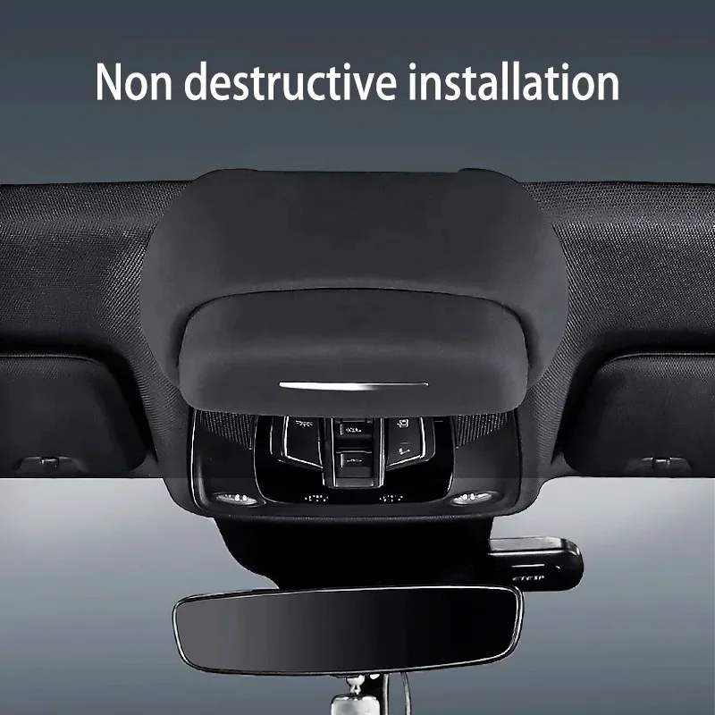 

For Audi A4L A6L Q5L Car Glasses Case Organizer Suede Sunglasses Storage Box Car Roof Sunroof Glasses Box Glasses Holder Storage