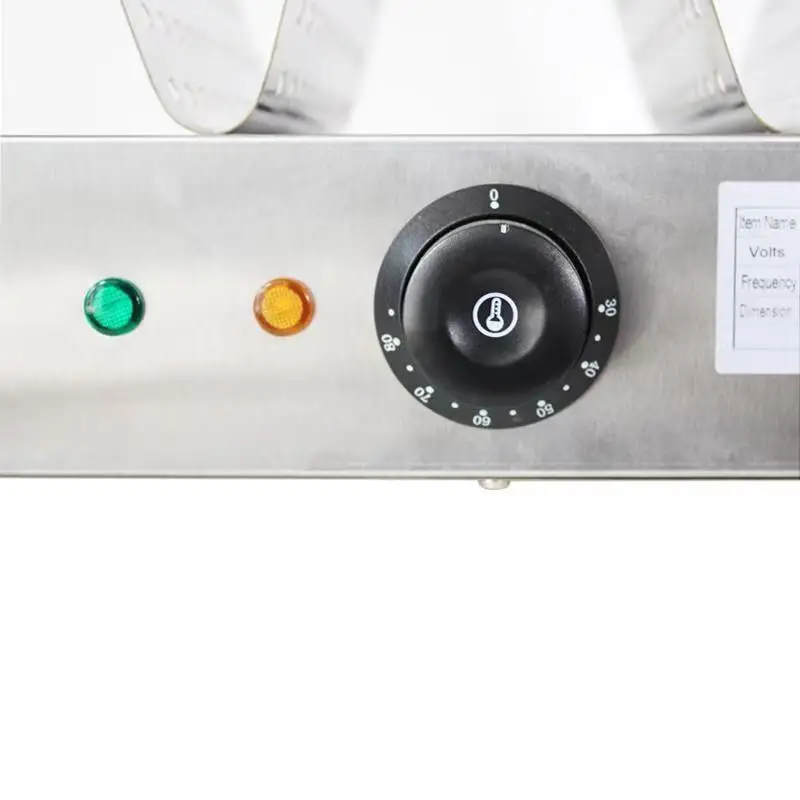 Commercial ฮ่องกงไข่วาฟเฟิลจอแสดงผลอุ่นไข่วาฟเฟิล Bubble Waffle ตู้โชว์