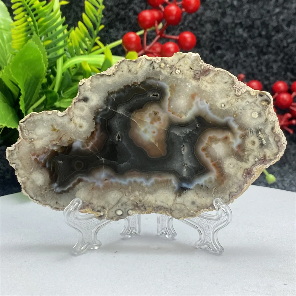 1pcNatural Gemstone Mineral Crystal Agate Slice Coffee Cup Coaster Polished Healing Storage Ornaments Home Decoration Meditation