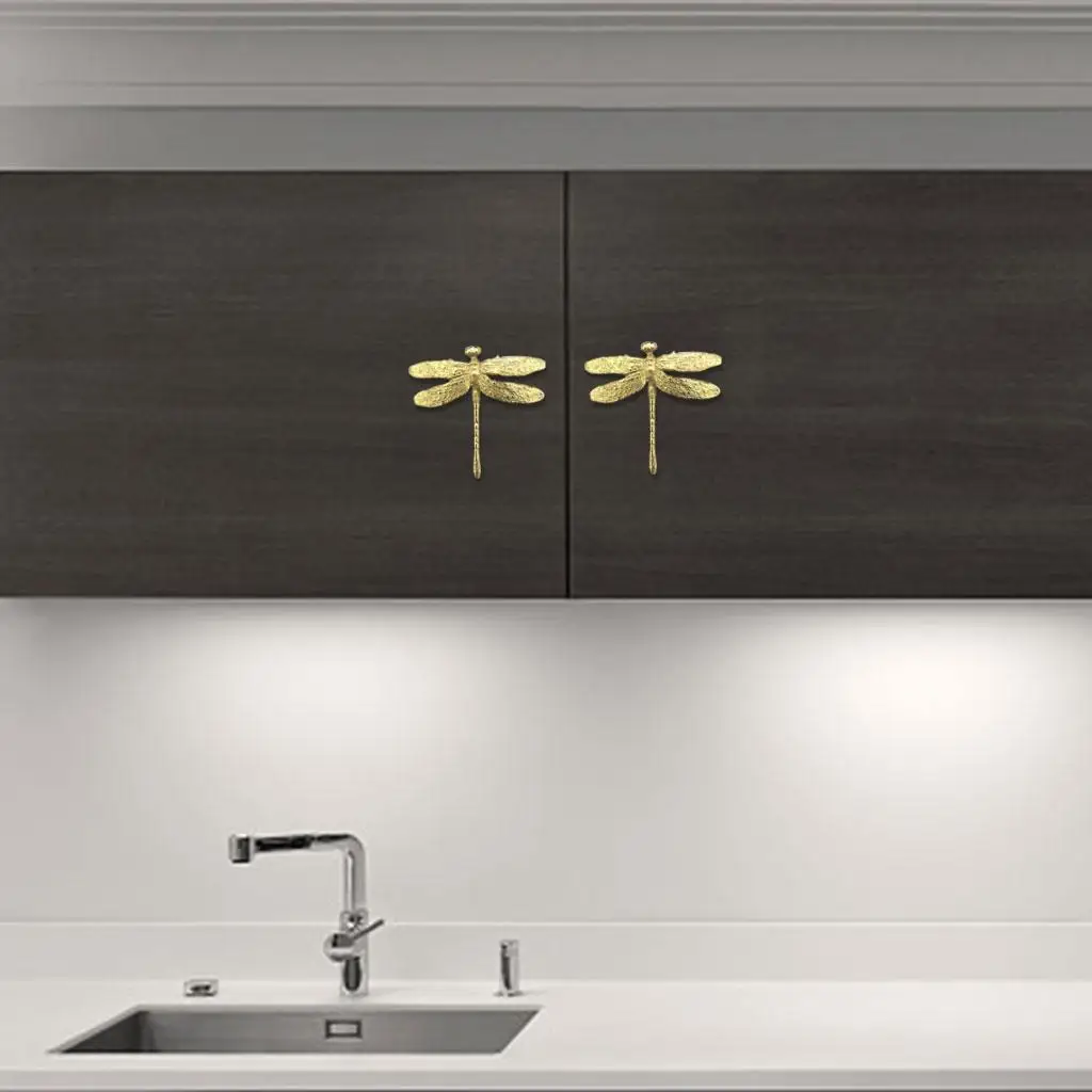 2–3 Stück Libelle Messing Möbelgriffe Knöpfe Hardware