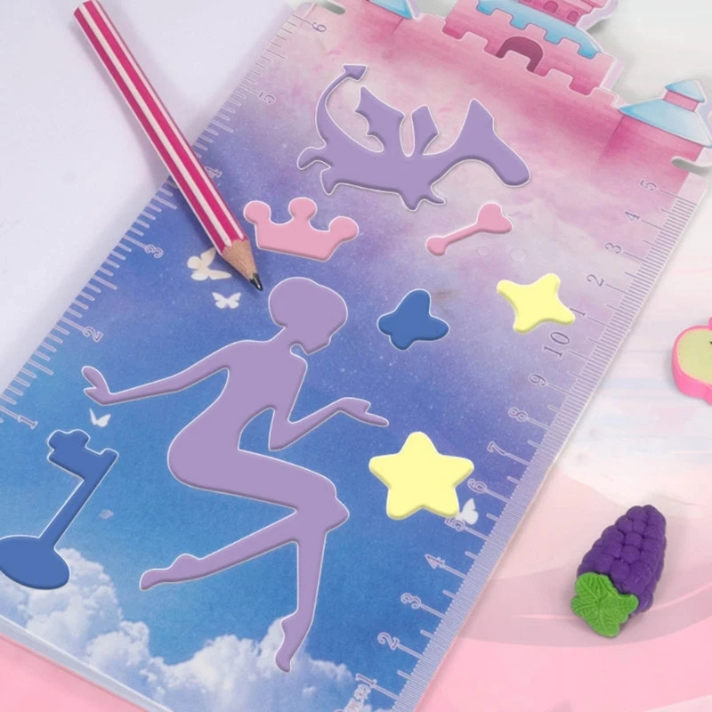 Girls Diary Toy with Lock and  Set Includes Notebook Keys Pencil Ruler Erasers Stickers Tape and Sticky Note