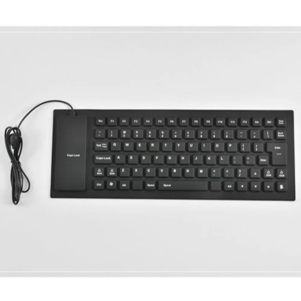 Pc Accessories Soft Touch Silicone Keyboard Rollup Mute USB Wired Keyboard Waterproof Foldable 85/109 Keys Keyboard Office