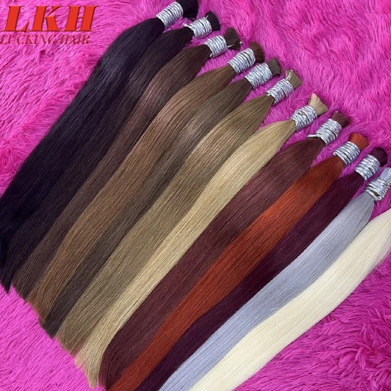 Double Drawn 613 blonde Natural Suitable Dying All Colors Raw Vietnamese Indian Virgin 100% Bulk Human Hair Bundles Extensions