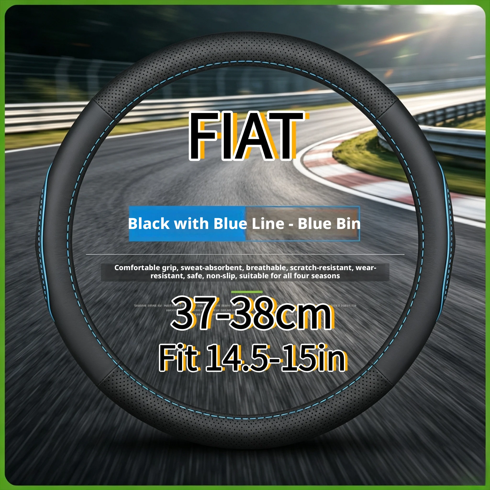 Anti slip car steering wheel cover suitable for Fiat 500, 500X, Tipo, Toro, Argo, Pulse, Cronos, Scudo, Fiorino, Fastback
