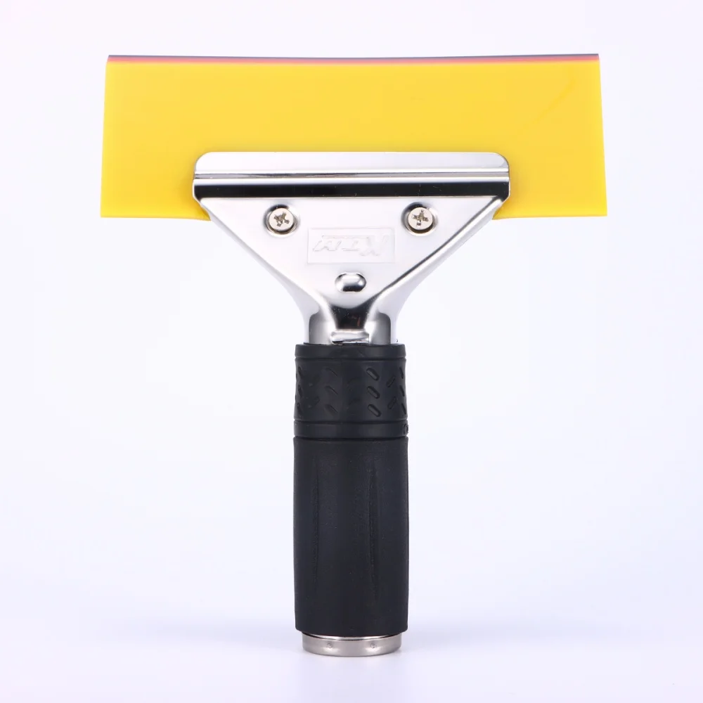 KTM Metal Stainless Steel Handle Rubber Water Scrape Rubber Squeegee Car Window Ice Scraper Vinyl Film Wrap Tinted Tool