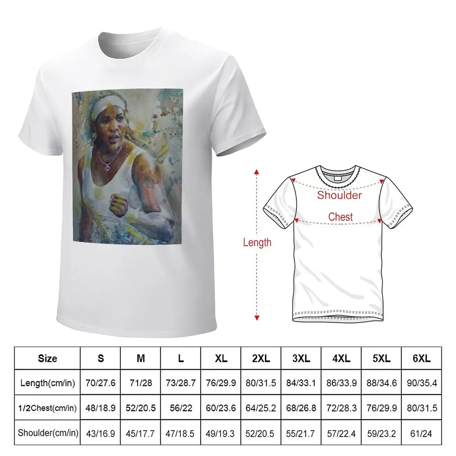 Serena Williams - Portrait 5 T-Shirt graphics boys animal print mens graphic t-shirts