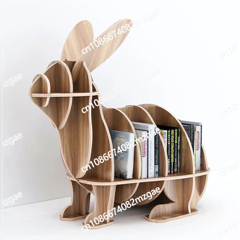 

Free child creative children's bookshelf animal shape floor ornament school picture book decorative shelf shelf table