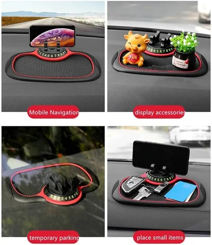 Car Dashboard Phone Holder Mat Soft PVC Material Car Interior Storage Organizer for Friend Family Neighbors Gift