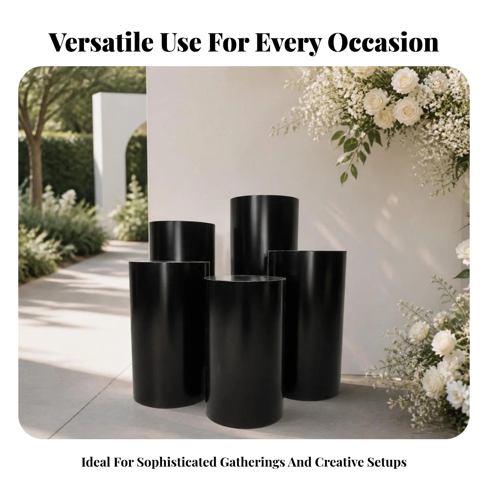 5 Pieces Cake Pedestal Stand F - Display Risers Set review and price