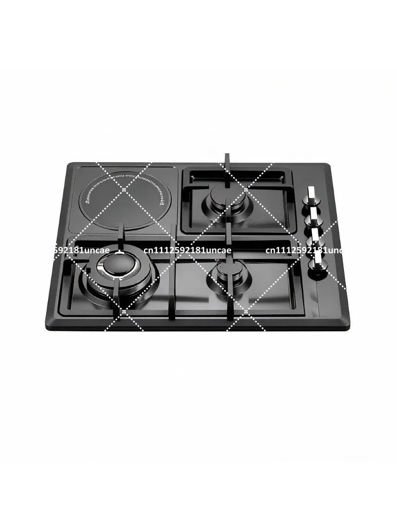 3 Burner Hybrid Stove Gas Electric Combination Cooktop Modern Design