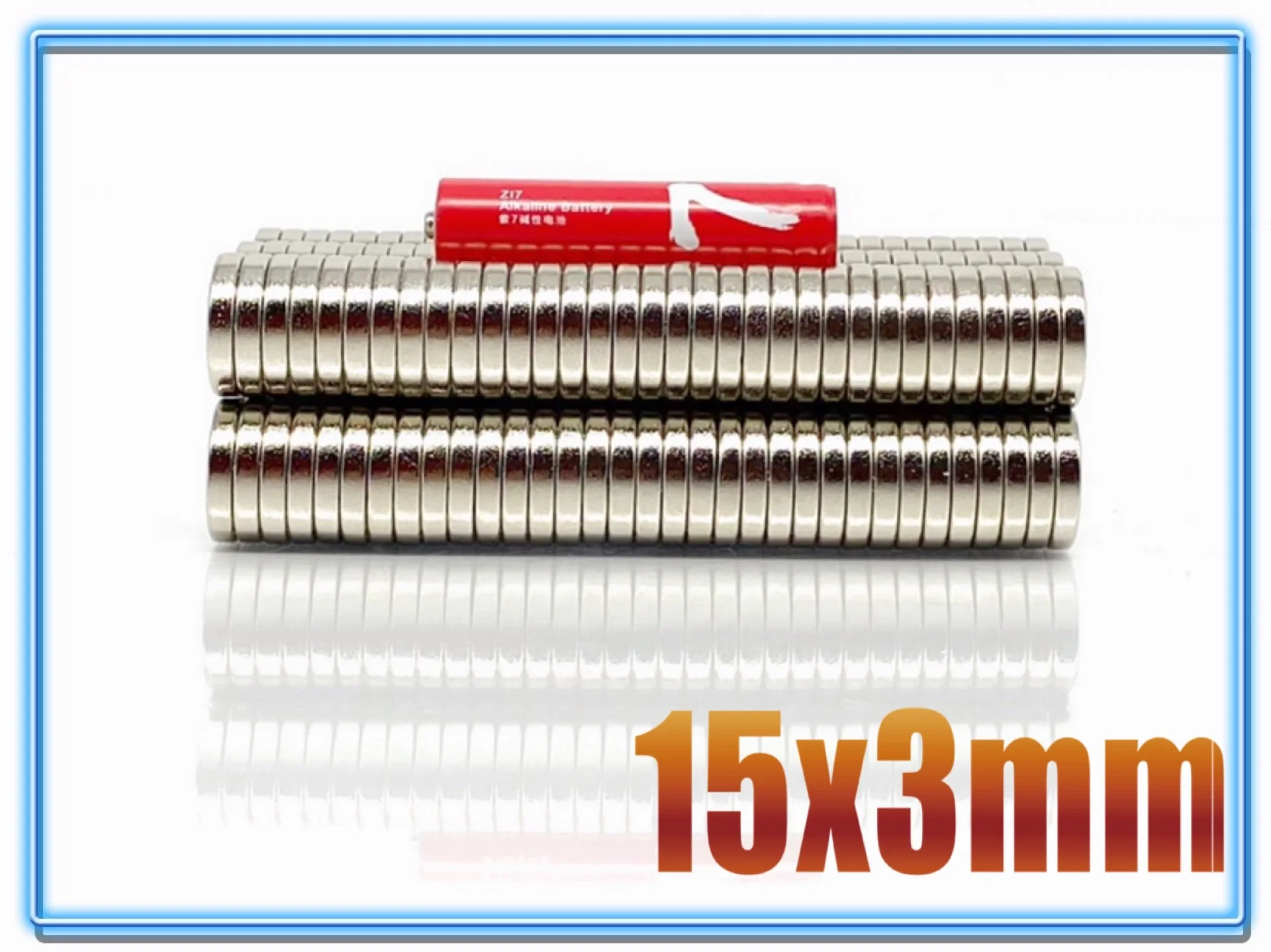 Imagem -04 - Classifique 15x3 mm Ímã Menor 15 mm x mm Ímãs 15*3 mm Magnéticos Redondos Pequenos do Disco do Neodímio 15x3 mm 500 Pcs N38