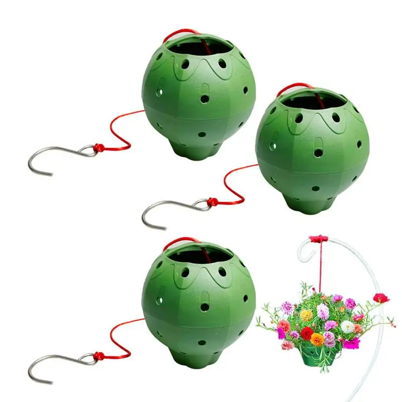 Hanging Planter 3 PCS Sphere Flower Pots Plant Pot Hanger For Succulents Cactus & Small Plants Indoor Outdoor Planters