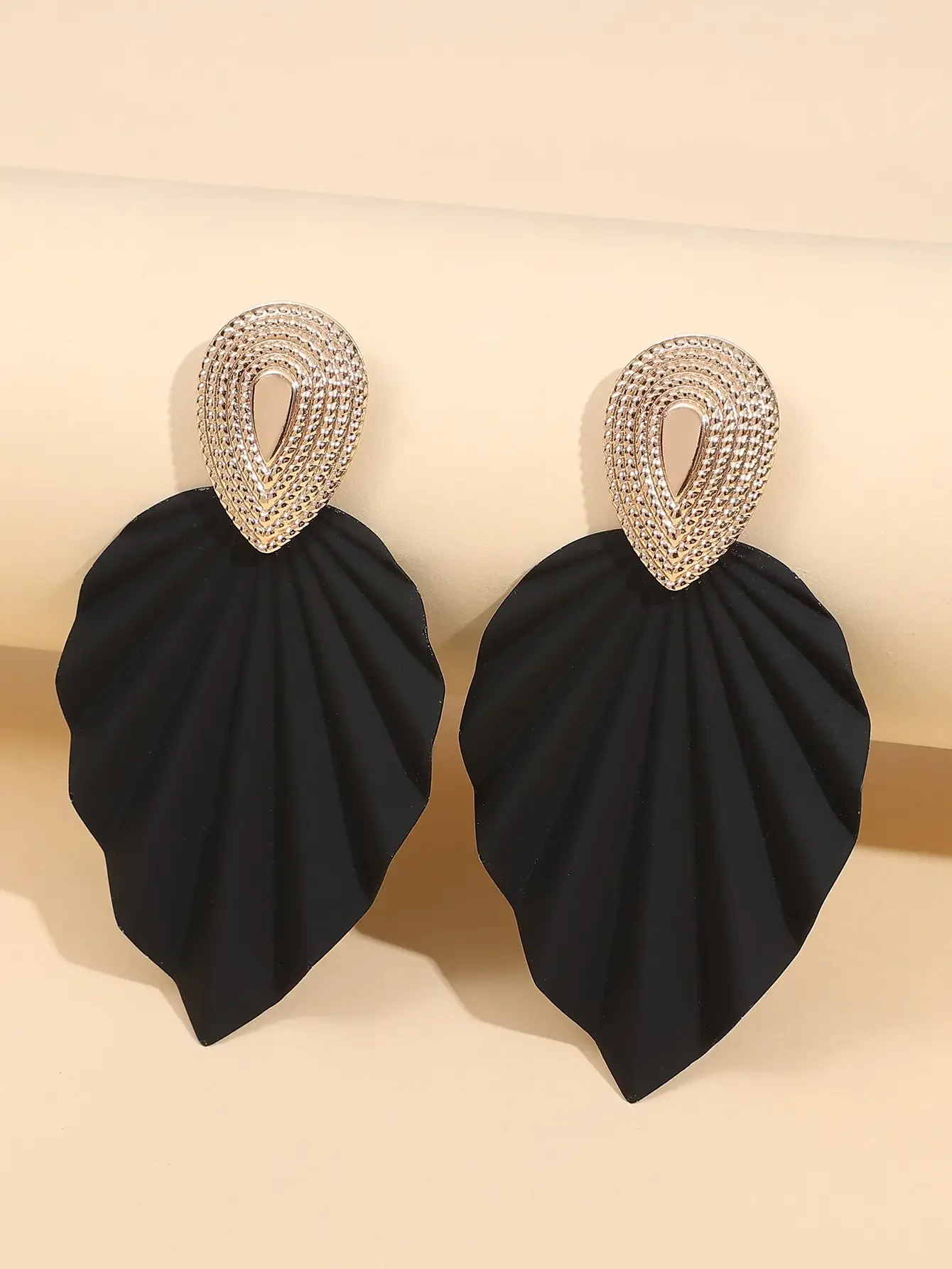 

Delicate Inlaid Leaf Decor Earrings Shiny Rhinestone Jewelry Headpiece For Women Daily Wear Bridal Wedding Accessory