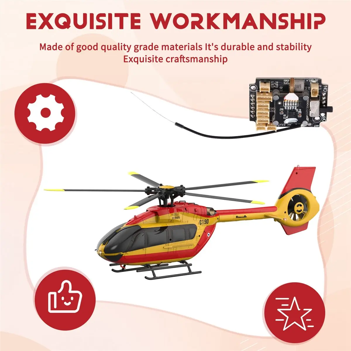 

A23G RC Toy Helicopter Upgrade C190 Receiver for RC C190 RC Toy Helicopter Parts