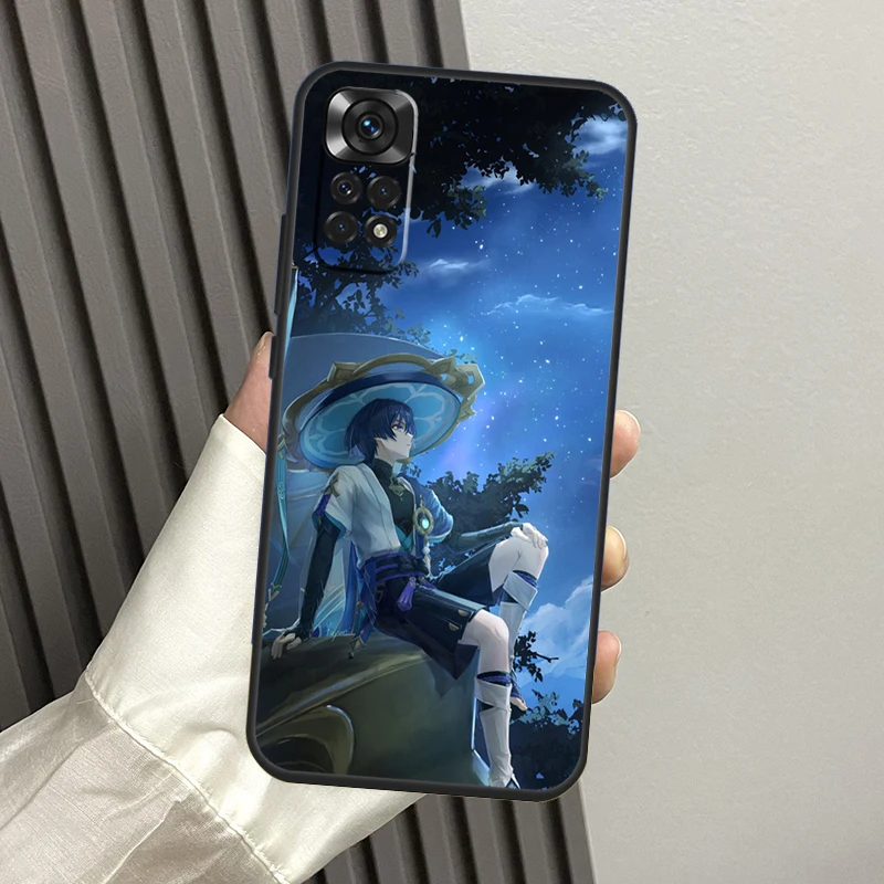 Genshin Impact Wanderer Phone Case For Xiaomi Redmi Note 12 11 8 9 10 Pro 10S 11S 8T Redmi 10C 10A 10 12C 9C Funda