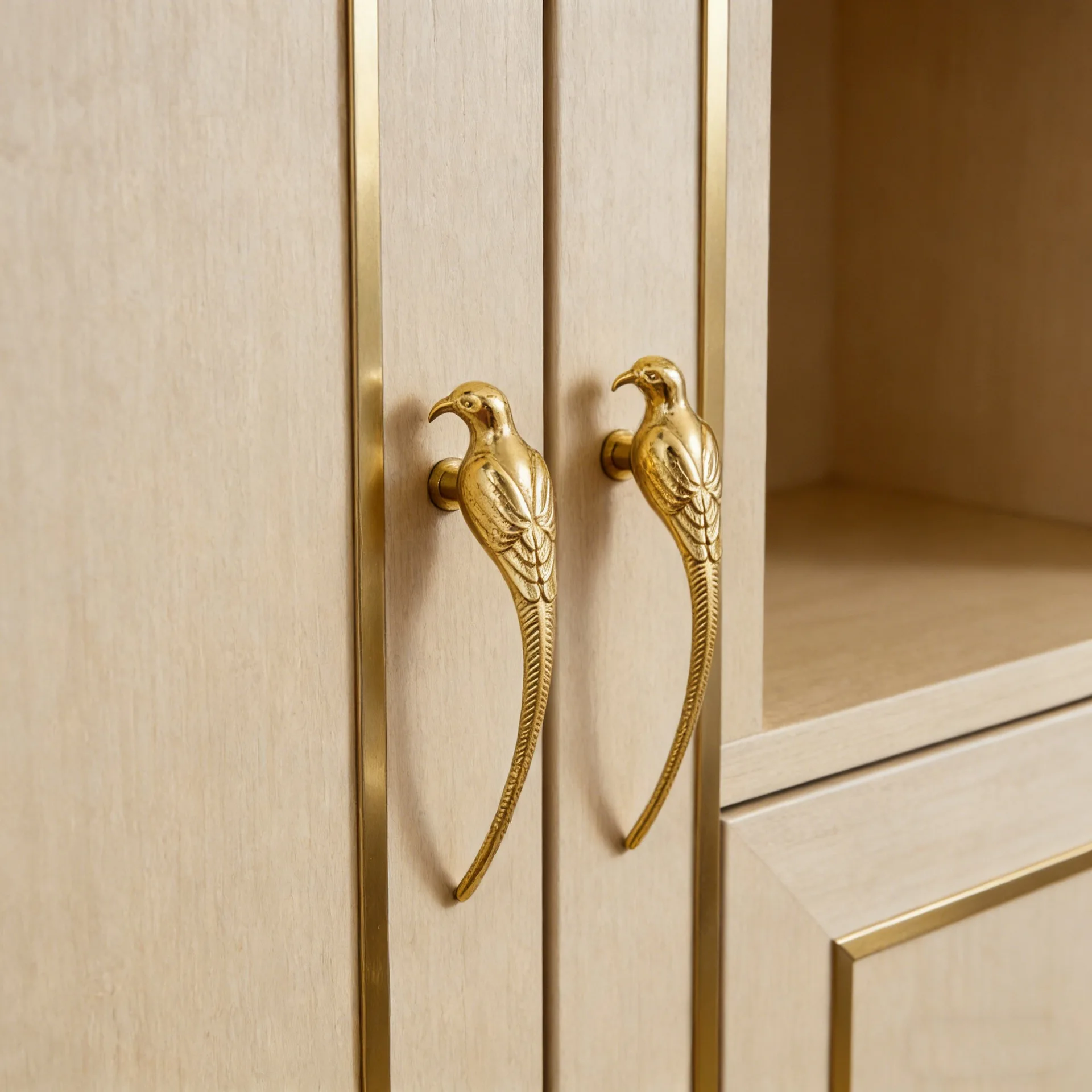 Golden Magpie Personalized Shoe Cabinet Wardrobe Handle Creative Retro European Style High-end Wine Cabinet Drawer Door Handle
