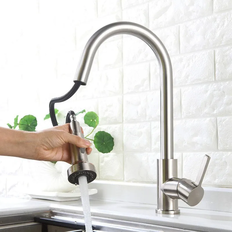 Kitchen Pull Out Faucet Sprayer Nozzle 3 Modes ABS Water Saving Bathroom Basin Sink Shower Spray Head For 1/2" Connection