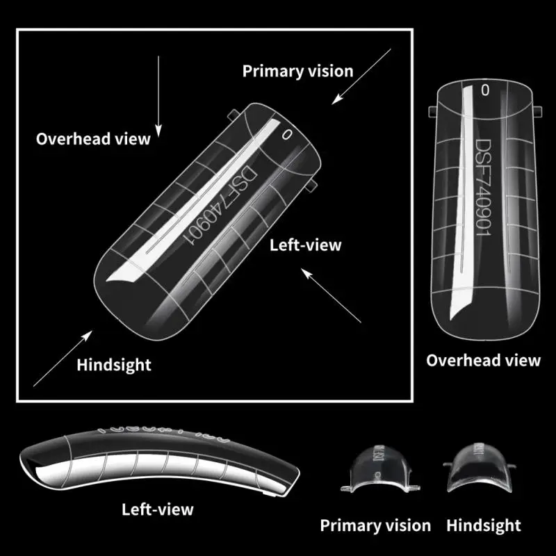 Nail Forms False Nail Quick Building Mold Tips Clear Nail Dual Forms Full Cover Manicure Sculpted Extend Top Molds