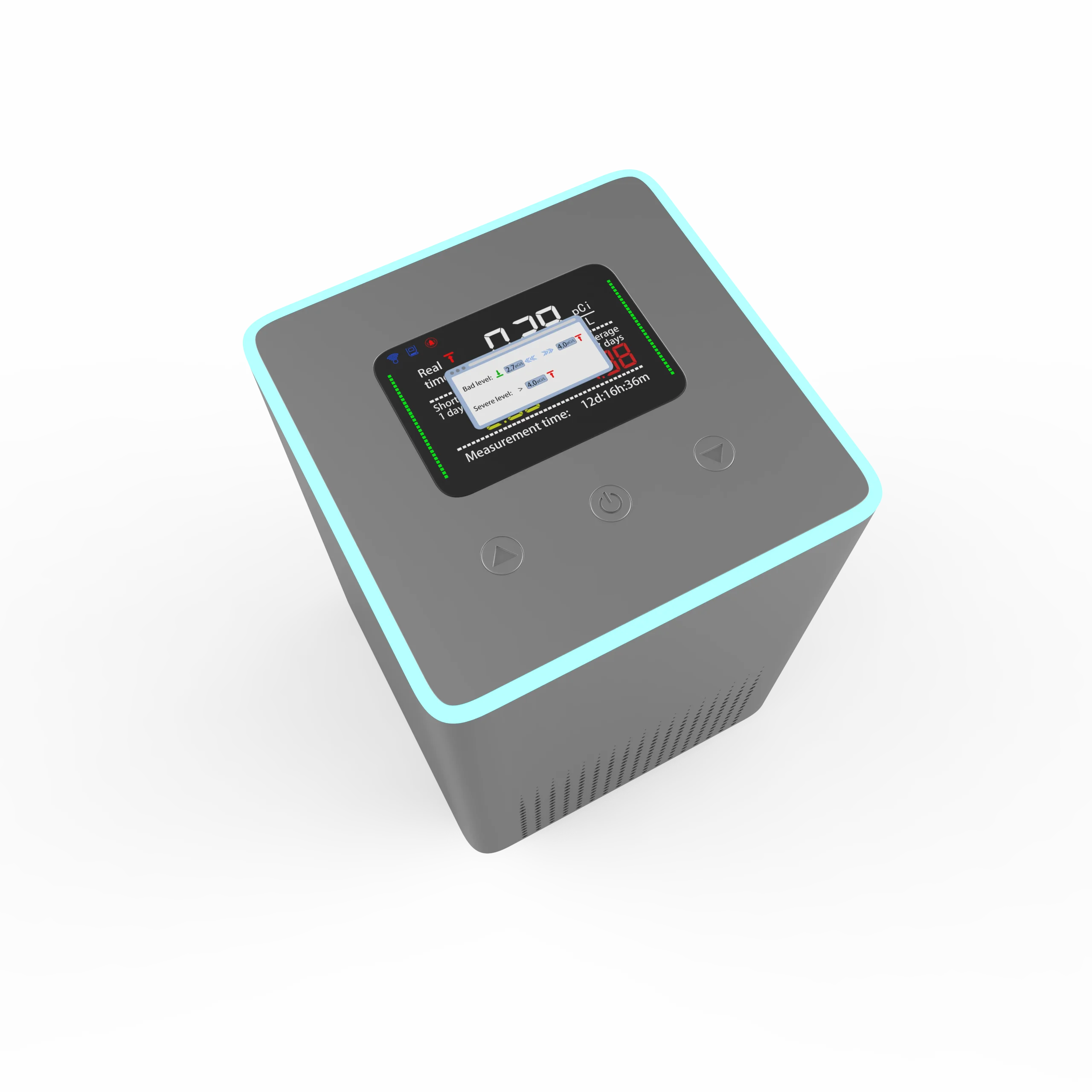 

High Sensitive Air Soil Water Radon Detector 30cph 3-color Led Wifi Tuya Card Logging Gas Meter Detector Radon
