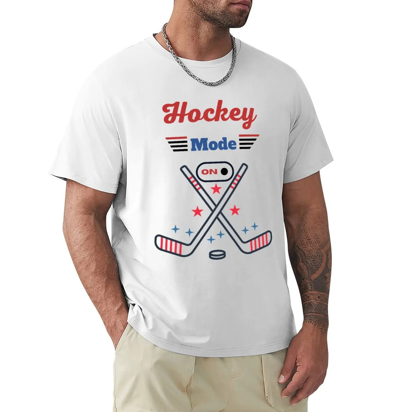 hockey mode activated T-shirt summer tops quick drying boys whites anime mens graphic t-shirts funny