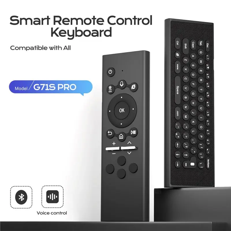 DT39 Air Mouse Remote Control for All Smart TV, Bluetooth Voice Keyboard Remote Control for TV, Backlit for Mini Keyboard,