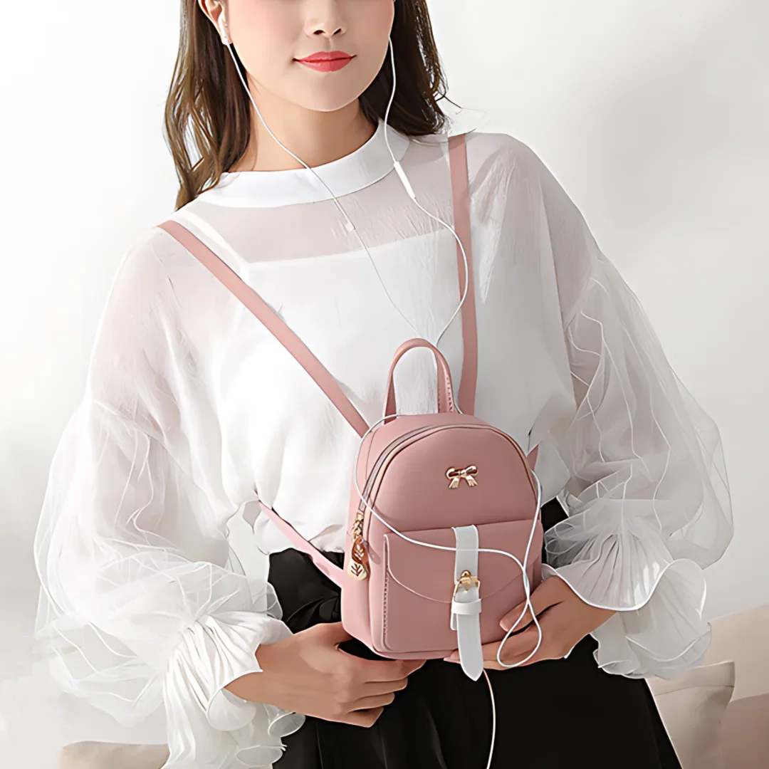 Simple Shoulder Backpack Fashion Small Backpack Hundreds of Single Shoulder Crossbody Women\'s Bags Bow Mobile Phone Coin Purse