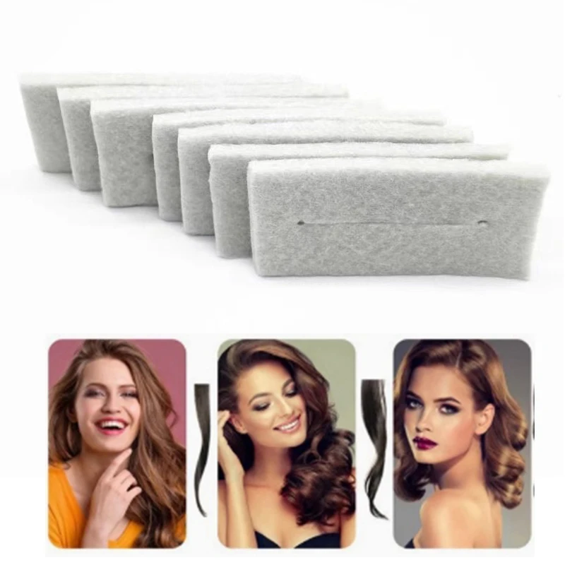 14/25pcs Salon Hair Perming /Thermal Insulation Cotton Pad Patch Curl Wave Crimp High Temperature Accessory Styling Tools