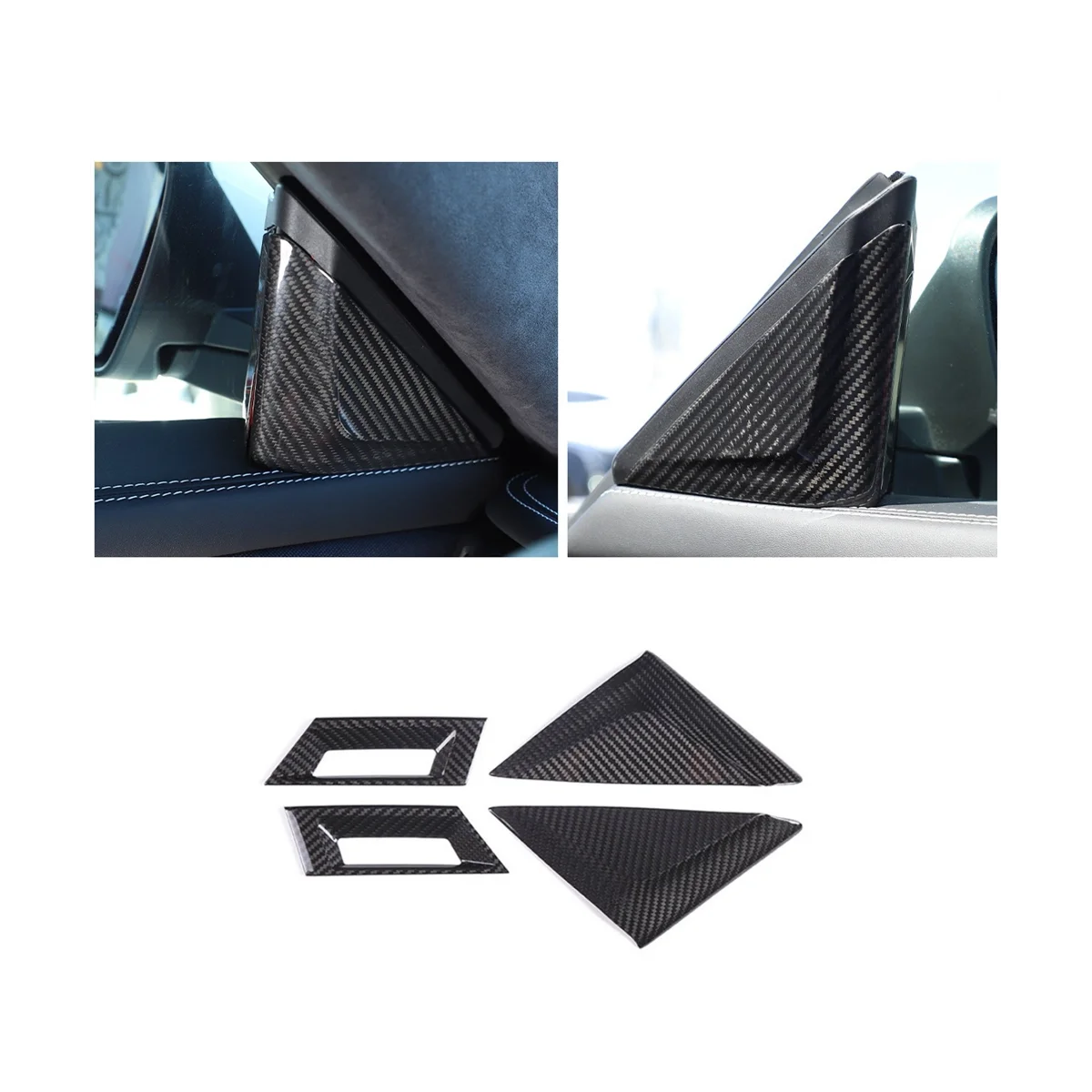 For Maserati Ghibli/Quattroporte 14-22 A-Pillar Horn Cover Sticker