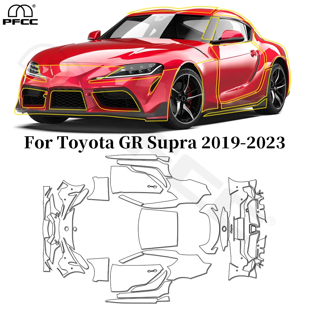 

Для Toyota GR SUPRA 2019-2023 Защитная пленка для краски из ТПУ, предварительно вырезанная PPF, против царапин, кузов автомобиля, прозрачный бюстгальтер, устойчивый ремонтный чехол