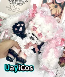 Anime Princess Girl tu tu jiang Pink Eyes Ears Monster Stuffed 30cm Long legs Plushies Plush Cotton Doll Body Toy For Kids Gifts