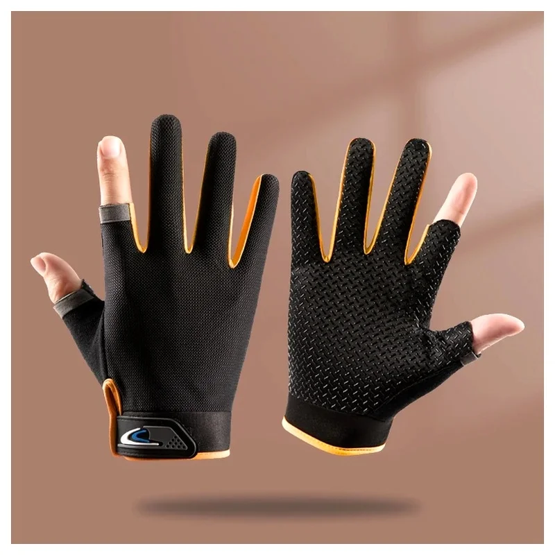 Two-Finger Touchscreen Compatible Anti-Slip Sun-Proof Breathable Gloves Glove for Men And Women Summer Fishing Cycling & Fitness
