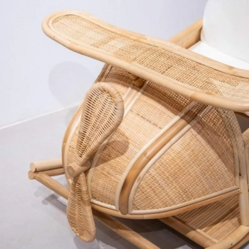 

Children's aircraft rocking chair natural