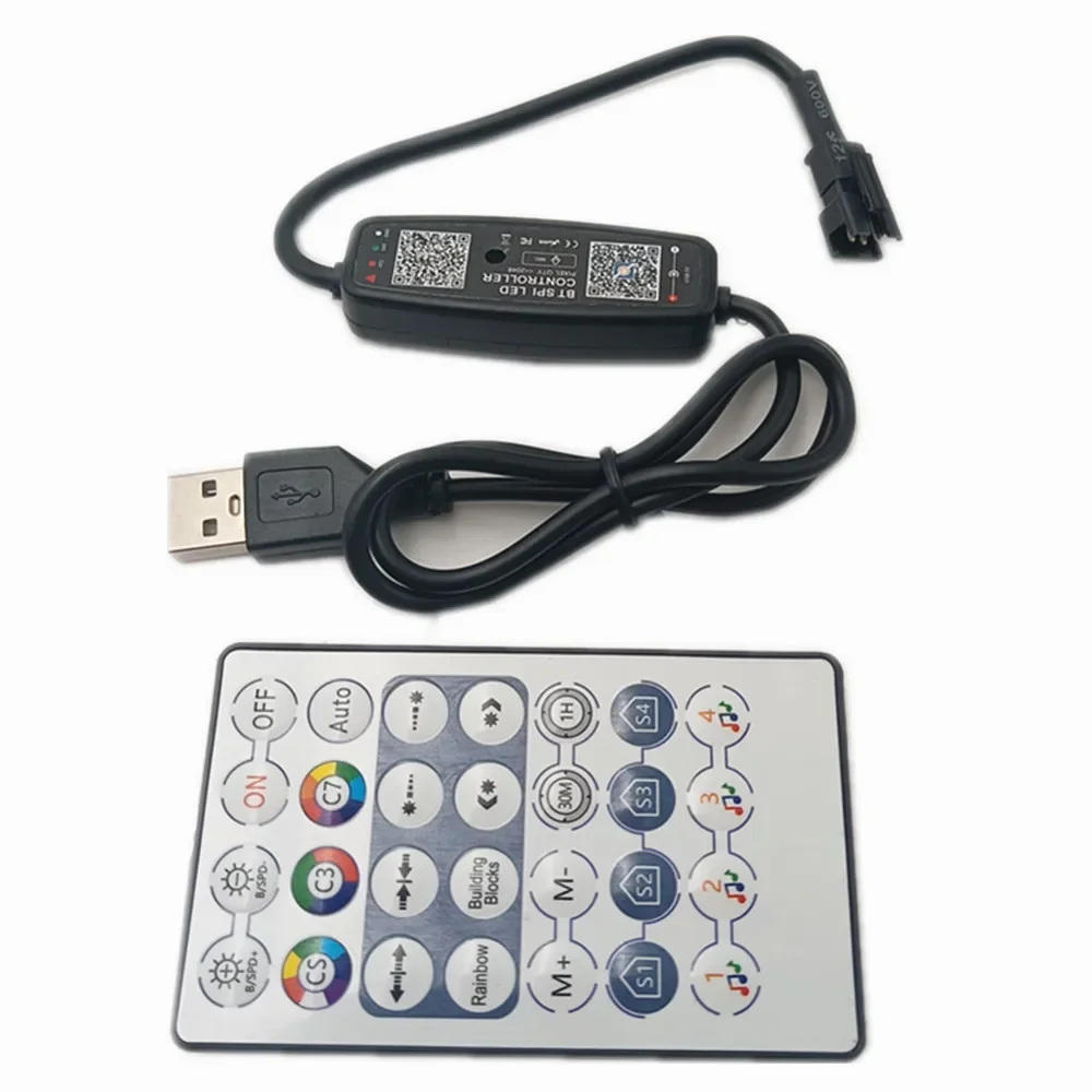 WS2812B Controller Bluetooth Music for Pixel LED Strip Light SK6812 WS2811 WS2812 LED Light Strip USB 5V APP Remote Controller