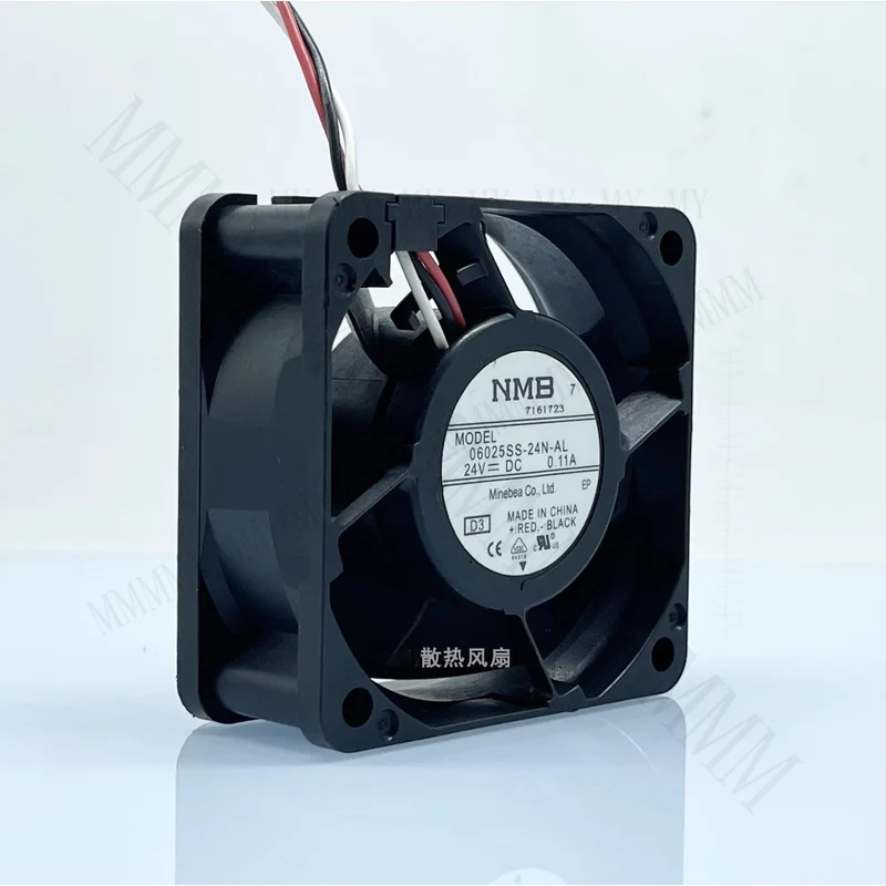 TT  NMB 06025SS-24N-AL DC24V 0.11A 3-Wire 6CM Inverter Cooling Fan